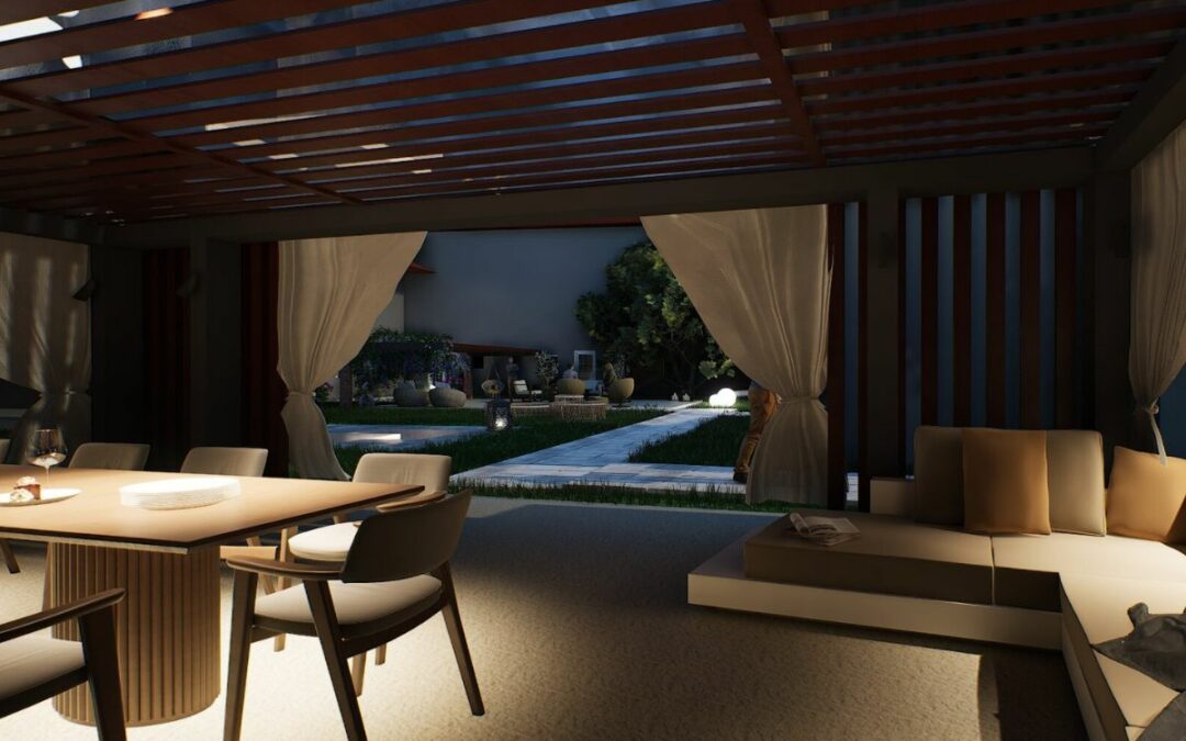 B&B in villa tutelata - rivalutazione di progetto outdoor della corte interna